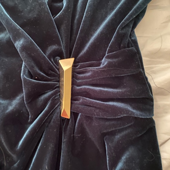 Green Velvet Calvin Klein Wrap Dress - Picture 3 of 4